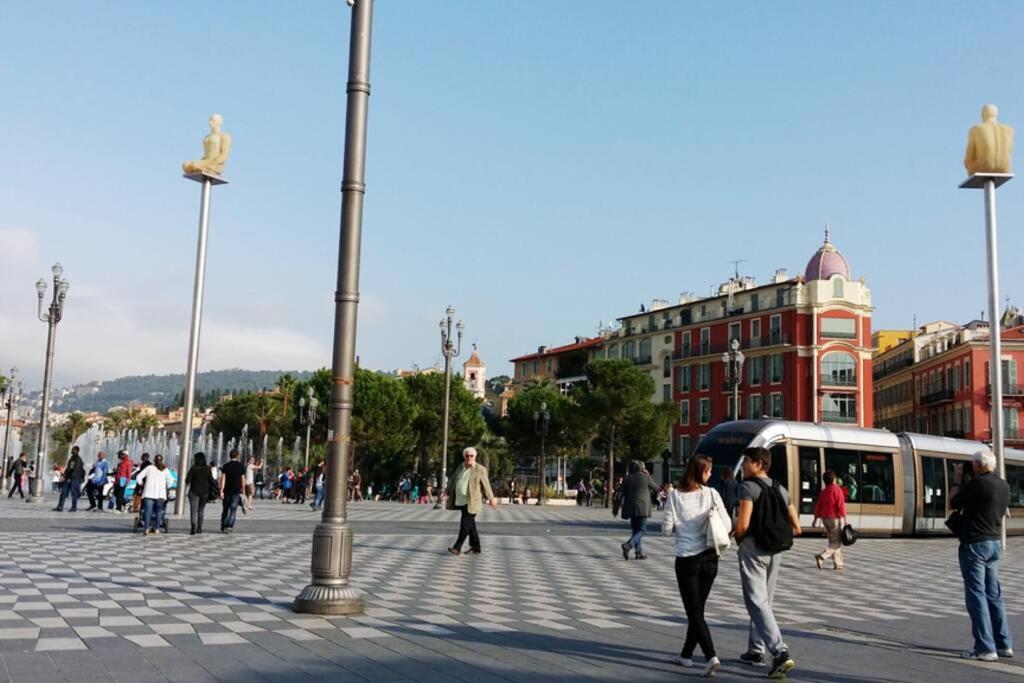 Spacious 3 Bedroom Flat Nice Center - Magnificent View-Parking Dış mekan fotoğraf