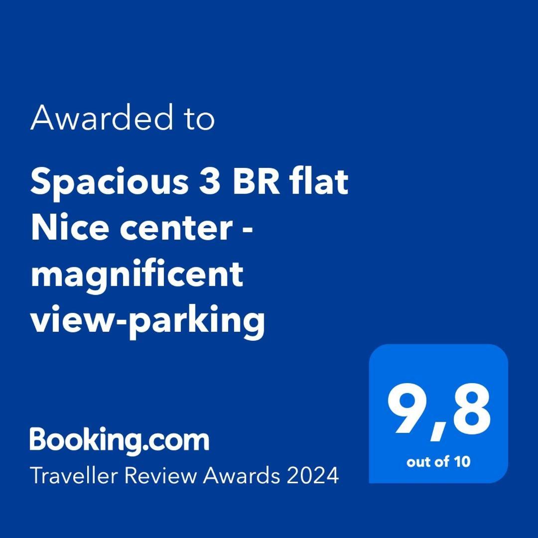Spacious 3 Bedroom Flat Nice Center - Magnificent View-Parking Dış mekan fotoğraf