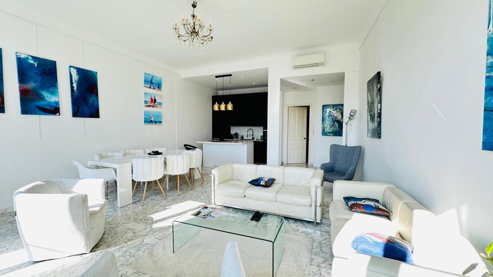 Spacious 3 Bedroom Flat Nice Center - Magnificent View-Parking Dış mekan fotoğraf